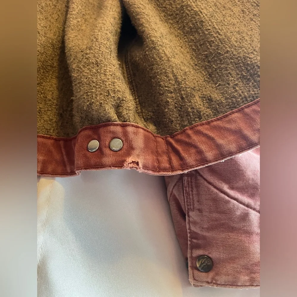 Vintage Carhartt Detroit Jacket Women’s Large/Reg Rose Rare Color WJ097 VRS - Picture 11 of 16